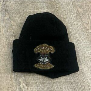 Fallout Atom Cats Patch Black Winter Cuff Beanie Hat